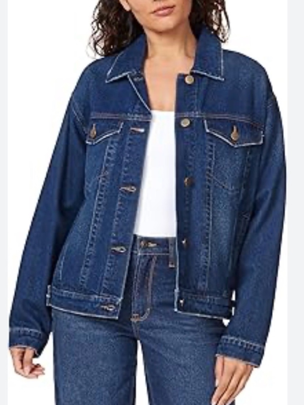 Kensie Dark Indigo Vintage Lux Denim Jacket - Picture 5 of 5